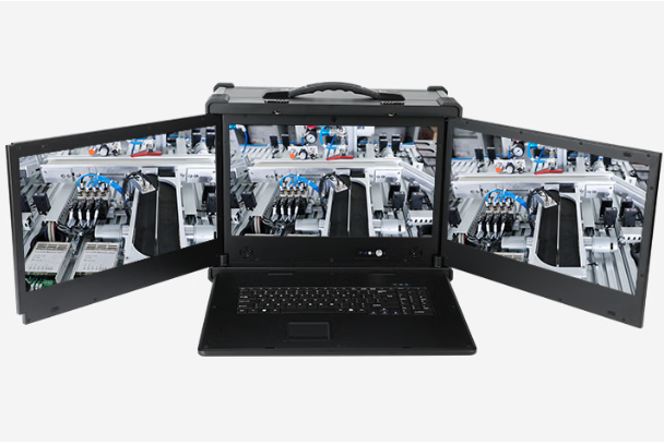 寧波兆芯加固便攜機(jī)，17.3寸三屏賦能工業(yè)移動(dòng)辦公